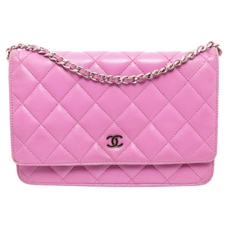 Chanel Pink Leather WOC Crossbody Bag at 1stDibs pink chanel cross