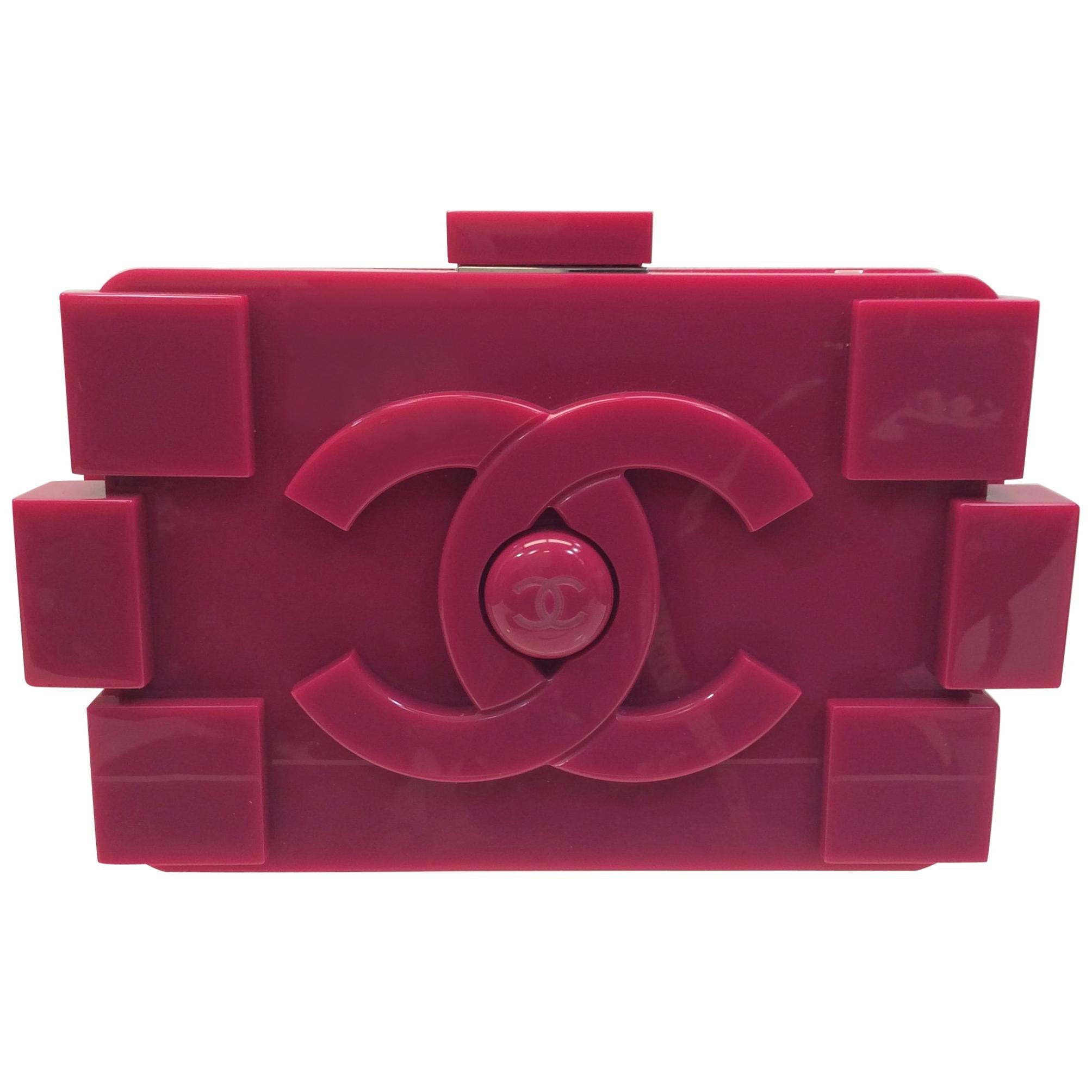 Chanel Pink LEGO Brick Clutch/Crossbody For Sale