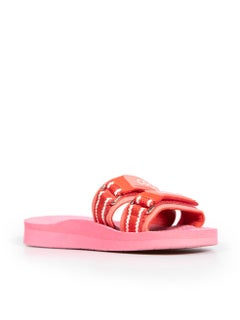 Chanel Pink Logo Slide Sandals Size IT 37