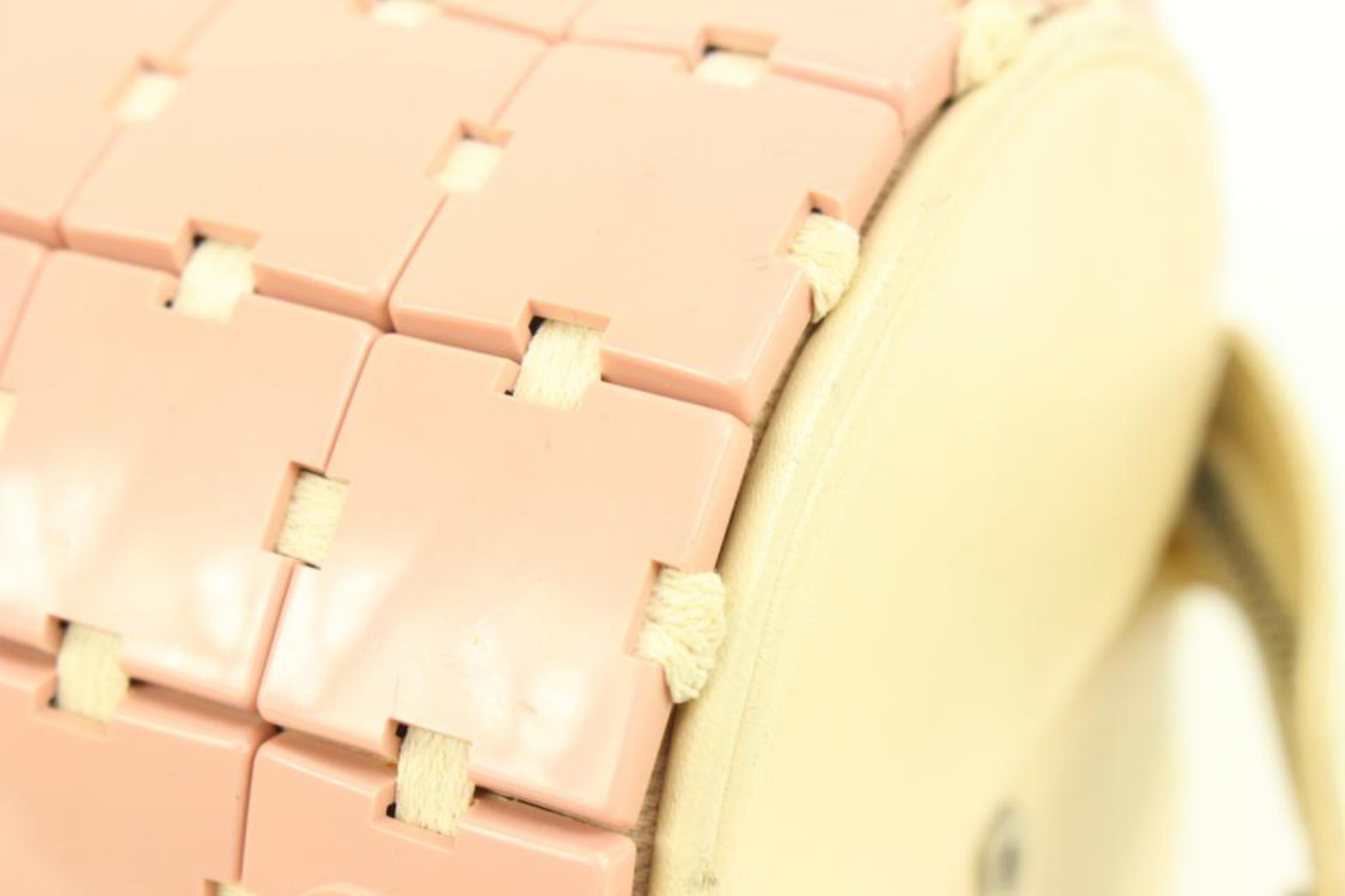 Chanel Pink Lucite CC Logo Block Puzzle Cylinder Barrel Bag 30cz413s 5