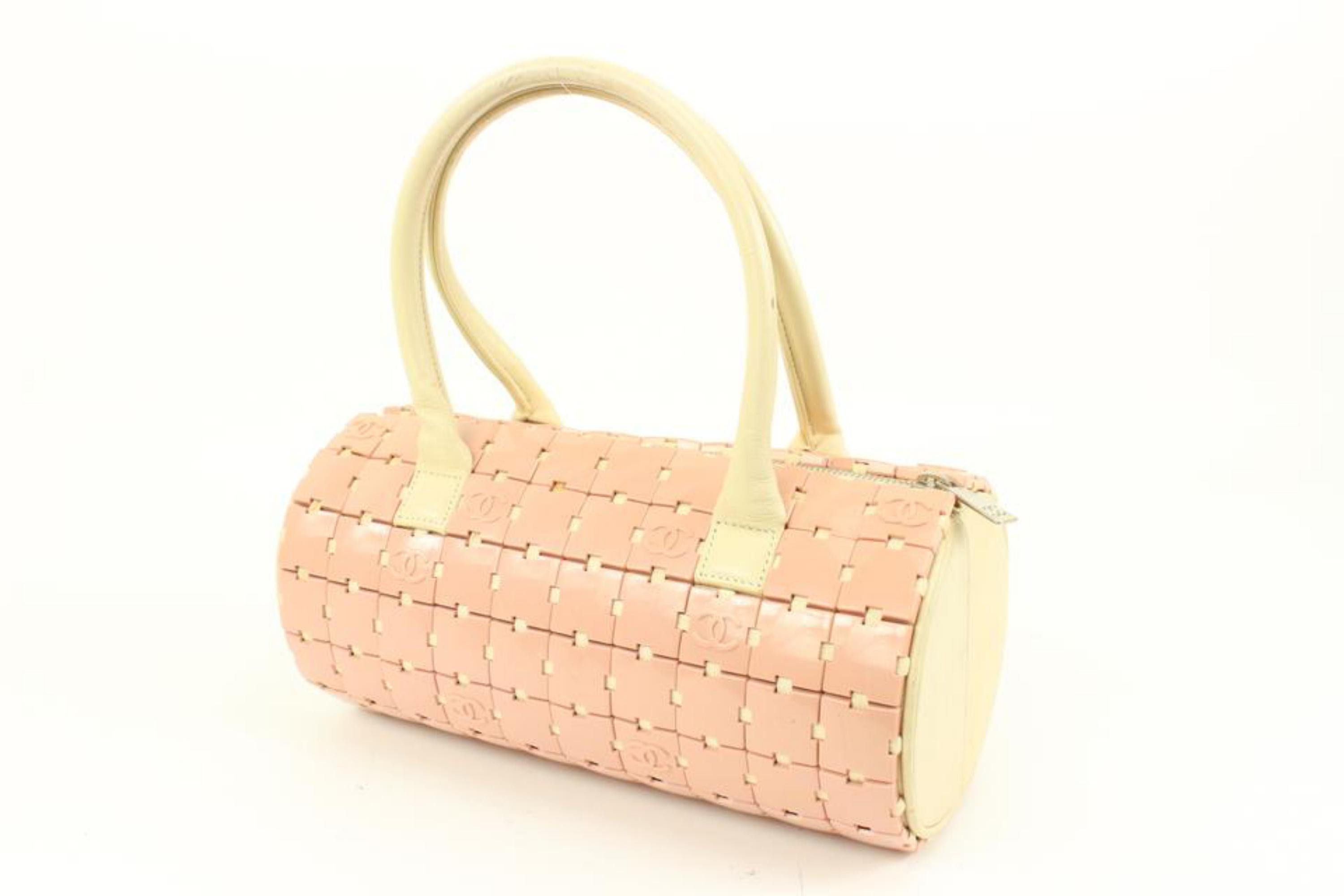 Chanel Pink Lucite CC Logo Block Puzzle Cylinder Barrel Bag 30cz413s 3