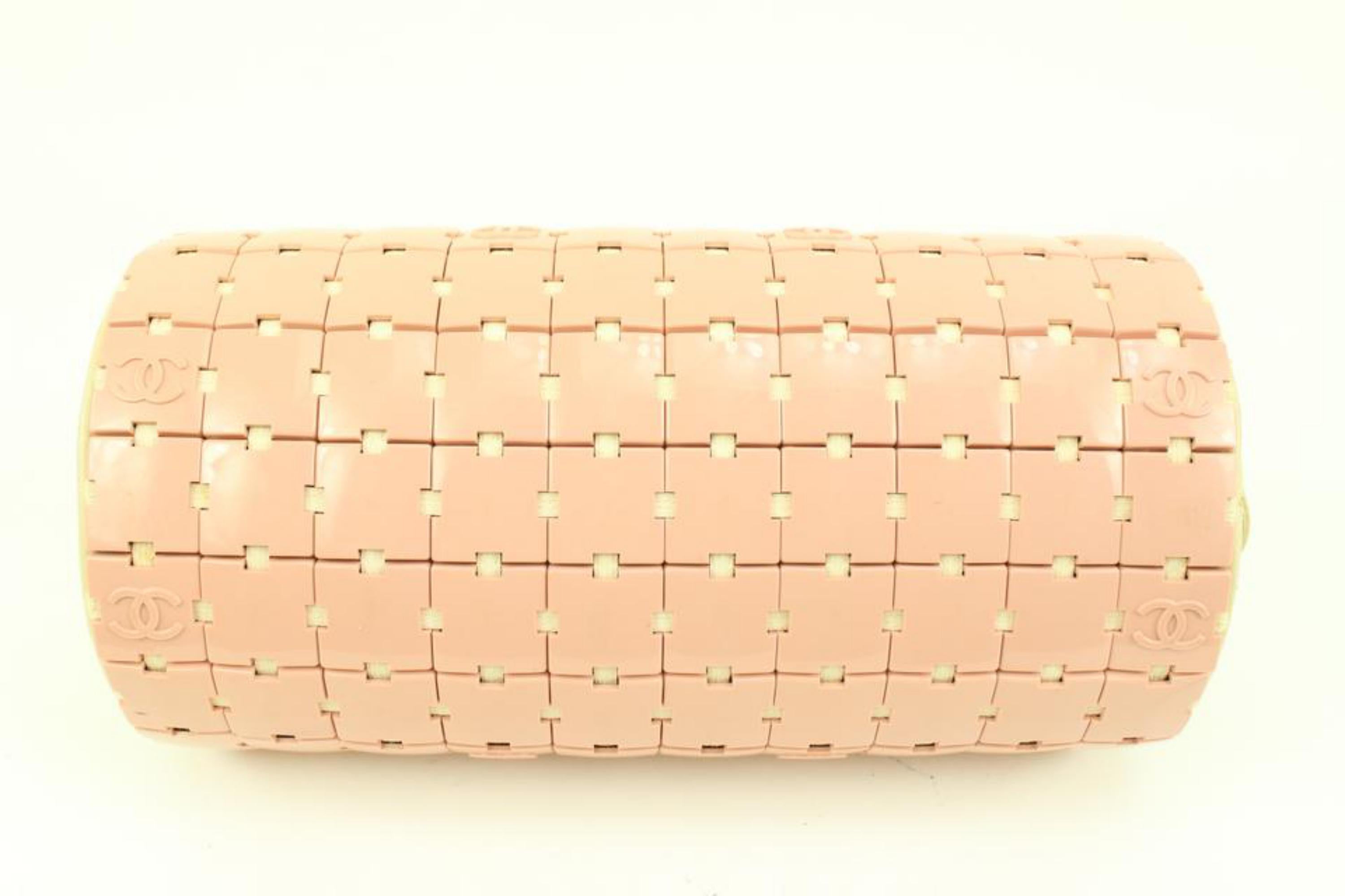Chanel Pink Lucite CC Logo Block Puzzle Cylinder Barrel Bag 30cz413s 4