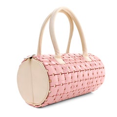 Chanel Pink Lucite Puzzle Mini Barrel Bag