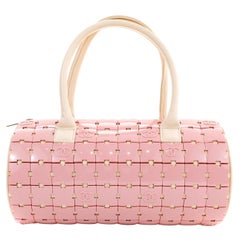 Chanel Pink Lucite Puzzle Mini Barrel Bag