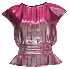 Chanel, pink lurex pleated top