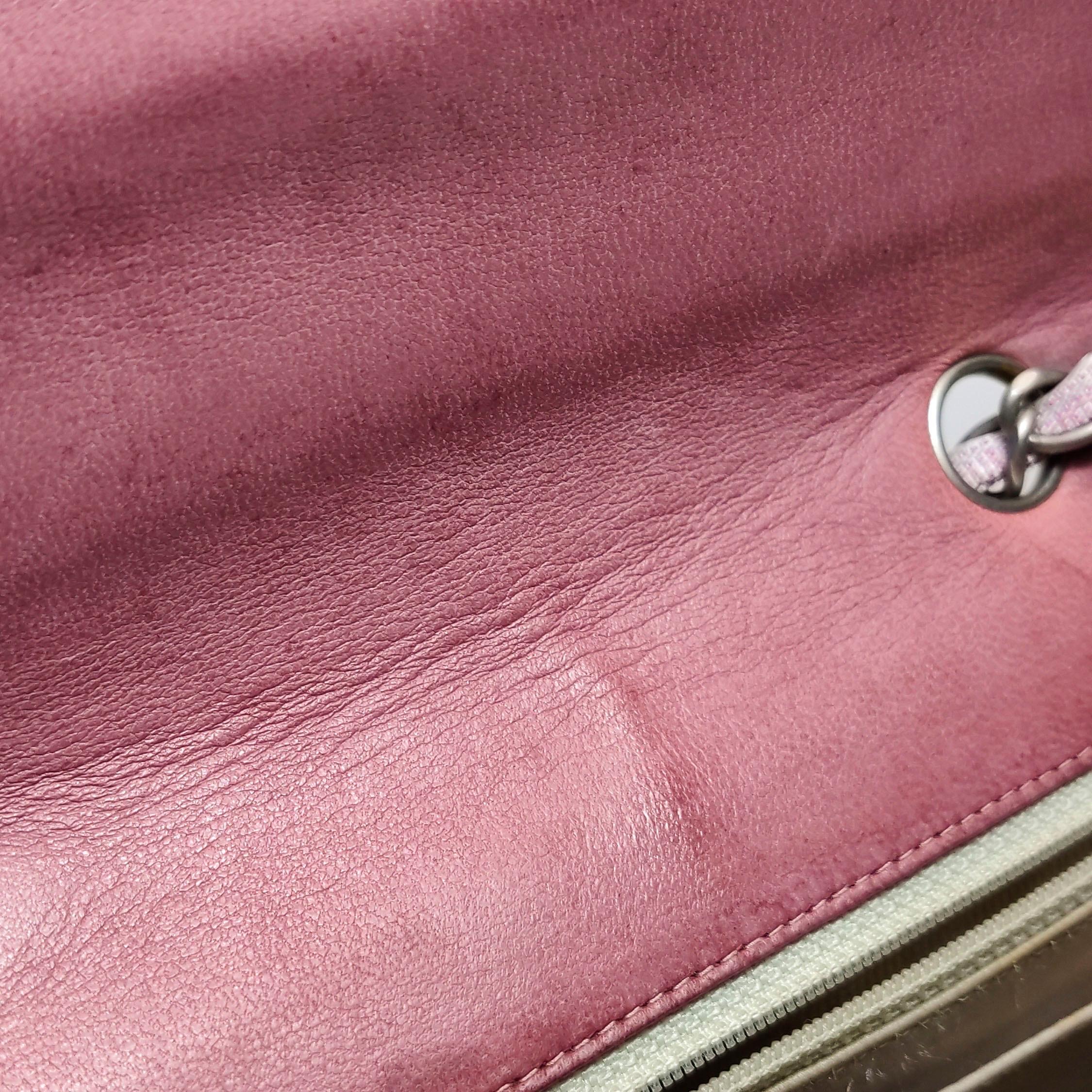 Chanel Pink Medium Canvas Ice Cube Classic Flap 2000 Travel Line Umhängetasche im Angebot 7