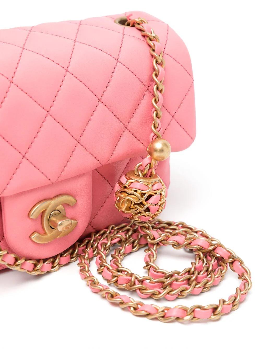 Chanel Pink Mini Rectangular Flap Bag In Excellent Condition In London, GB
