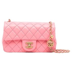 Chanel - Mini sac à rabat rectangulaire rose
