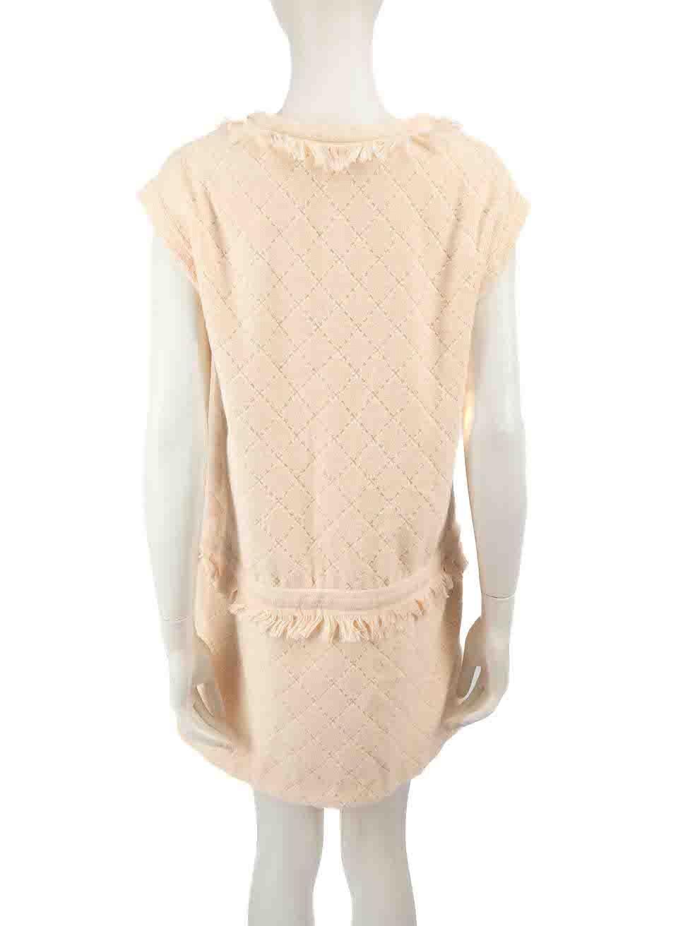 White Chanel Pink Mini Sleeveless Dress Size XL For Sale