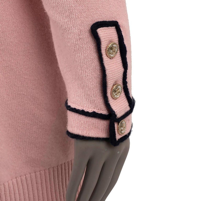 chanel pink cardigan dress Chanel Pink Viscose Knit Cardigan Dress Size 40 FR