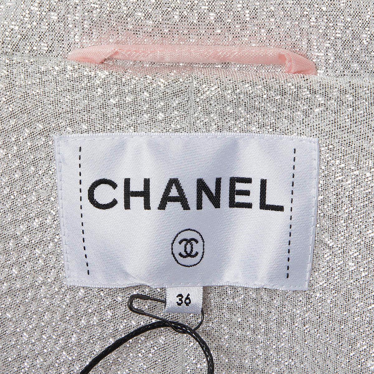 CHANEL pink nylon 2017 17P CAMELLIA PRINT BOMBER Jacket 36 XS For Sale 4