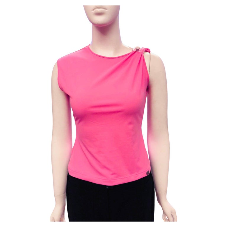 Chanel Pink Nylon Spandex Sleeveless Top  For Sale