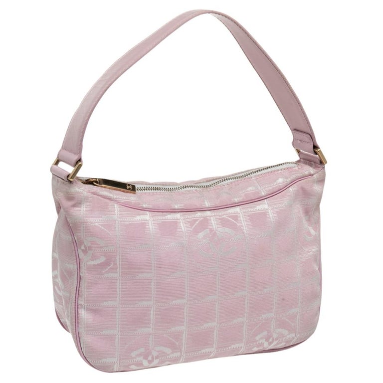 Chanel Pink Nylon Travel Line Hobo at 1stDibs