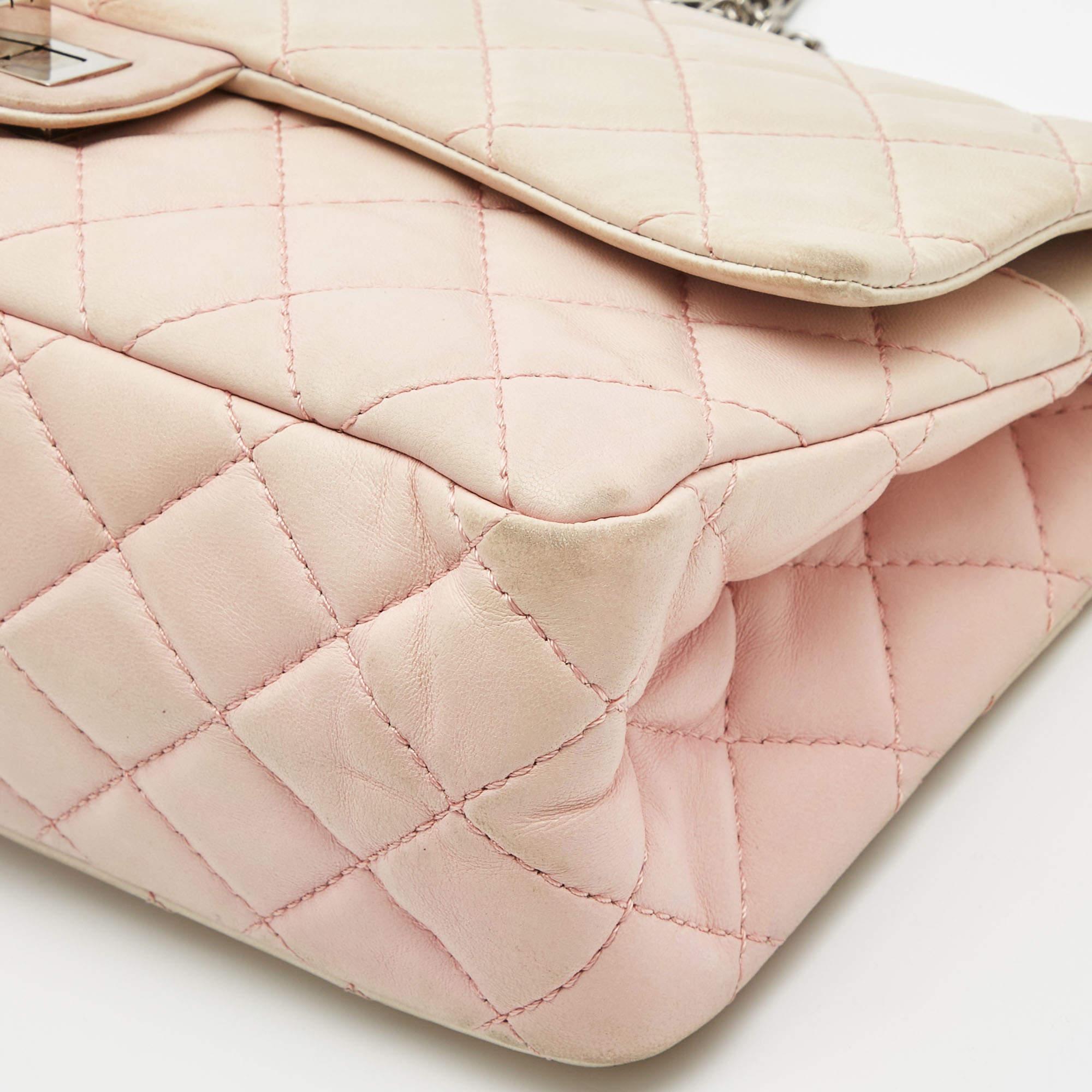 Chanel Pink Ombre Quilted Leather Reissue 2.55 Classic 226 Flap Bag 5