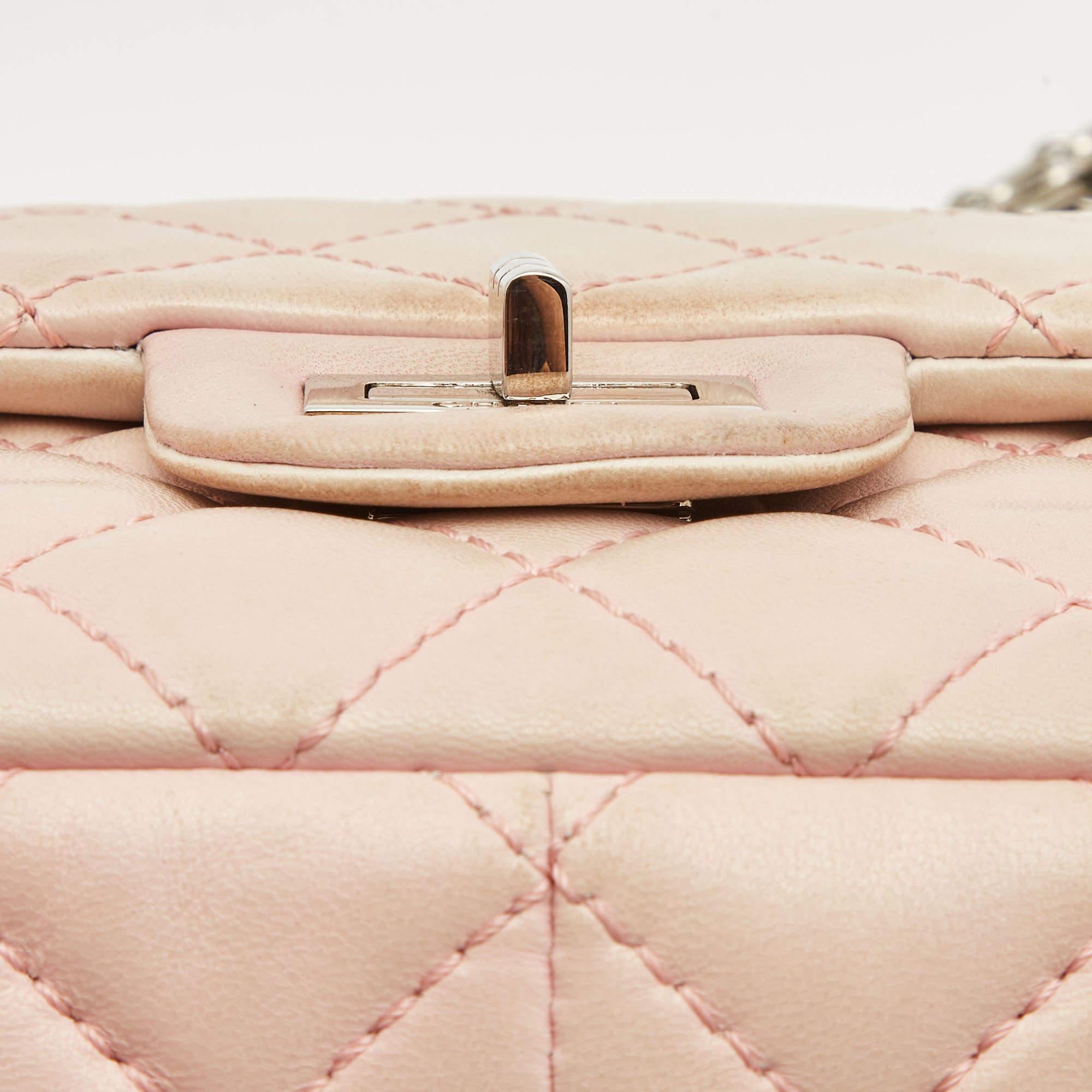 Chanel Pink Ombre Quilted Leather Reissue 2.55 Classic 226 Flap Bag 10
