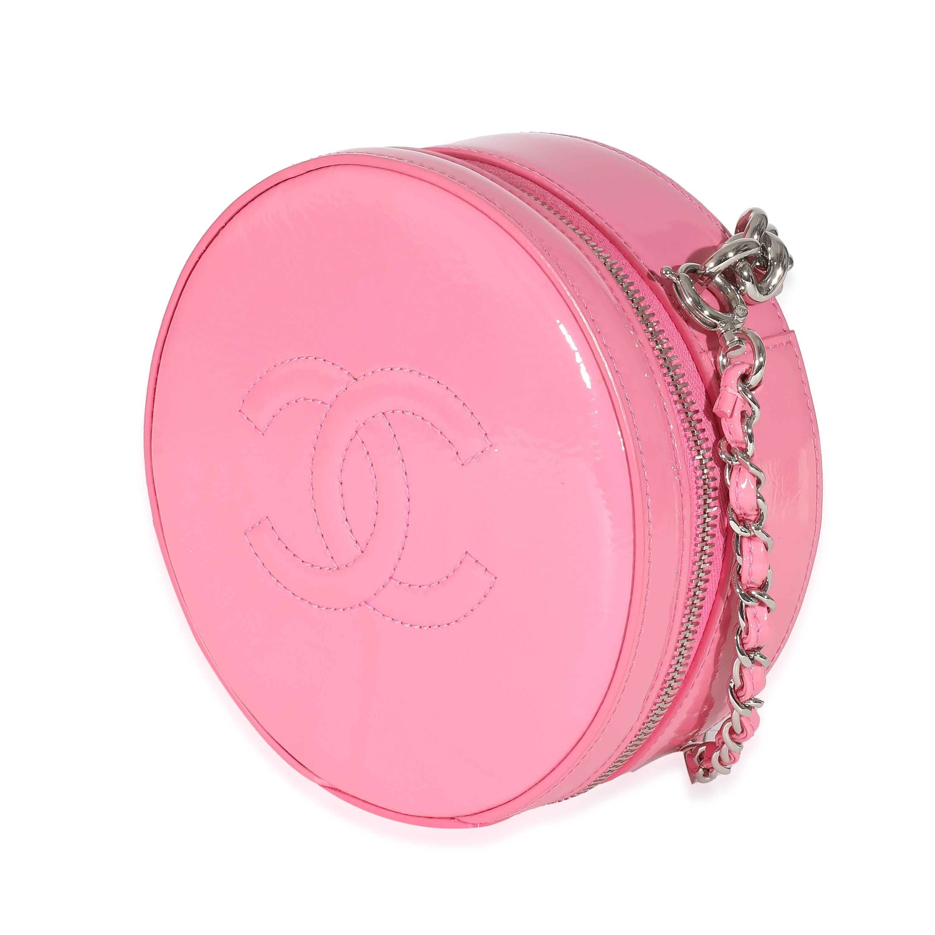 Women's or Men's Chanel Pink Patent CC Round As Earth Bag For Sale