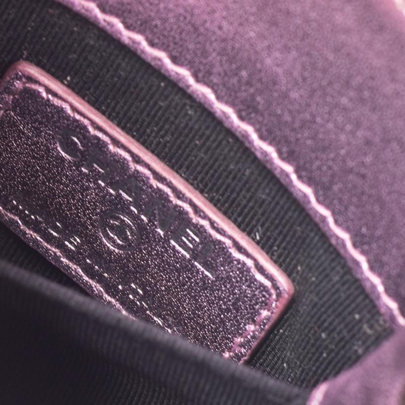Women's Chanel Pink Patent Leather CC Phone Holder Crossbody Bag