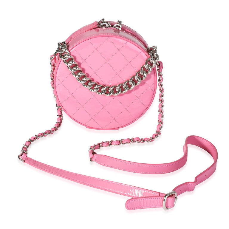 Chanel Pink Round As Earth Bag of Patent Leather with Silver Tone  Hardware, Handbags and Accessories Online, 2019