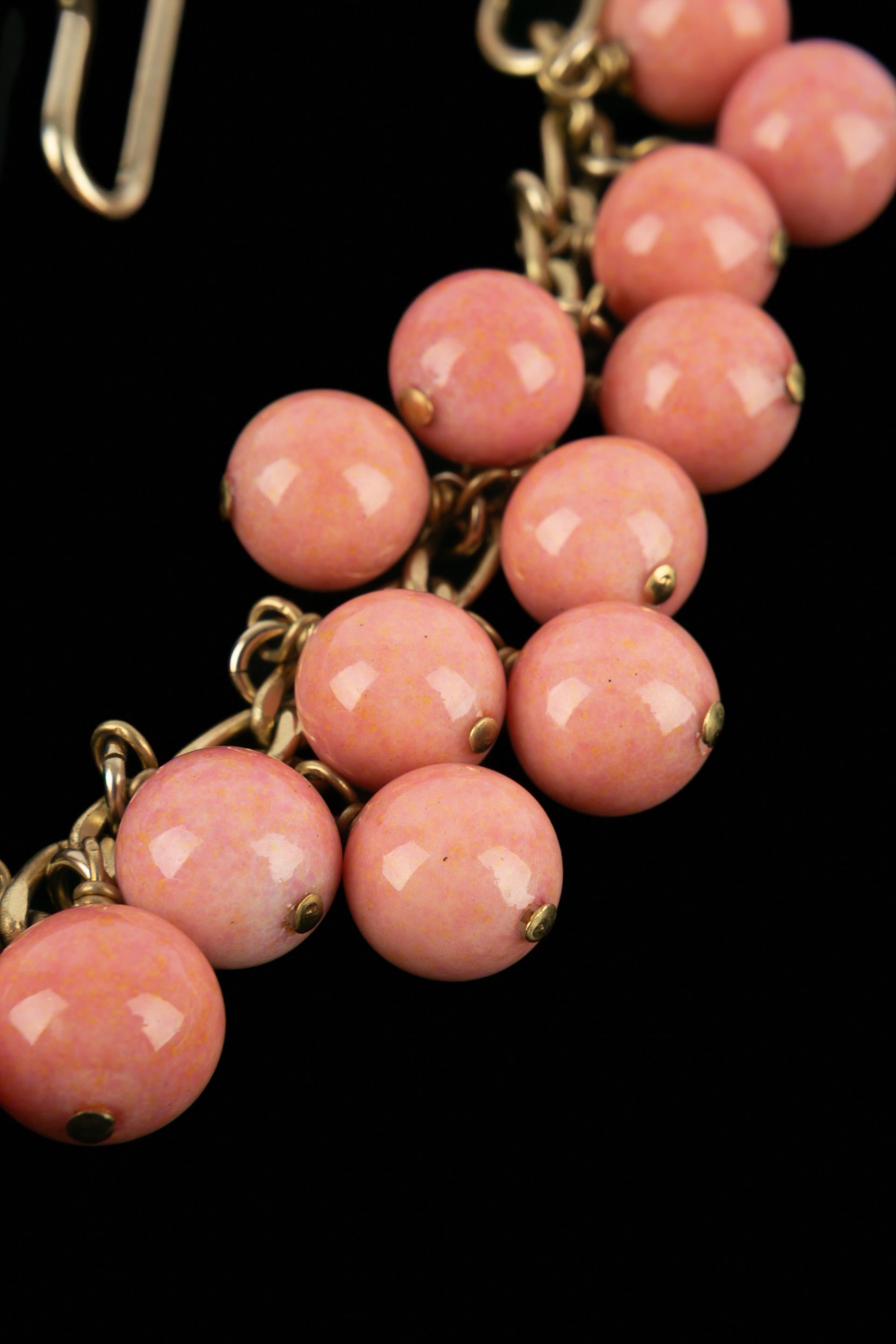 Collana di perle rosa Chanel 2001 in vendita 2