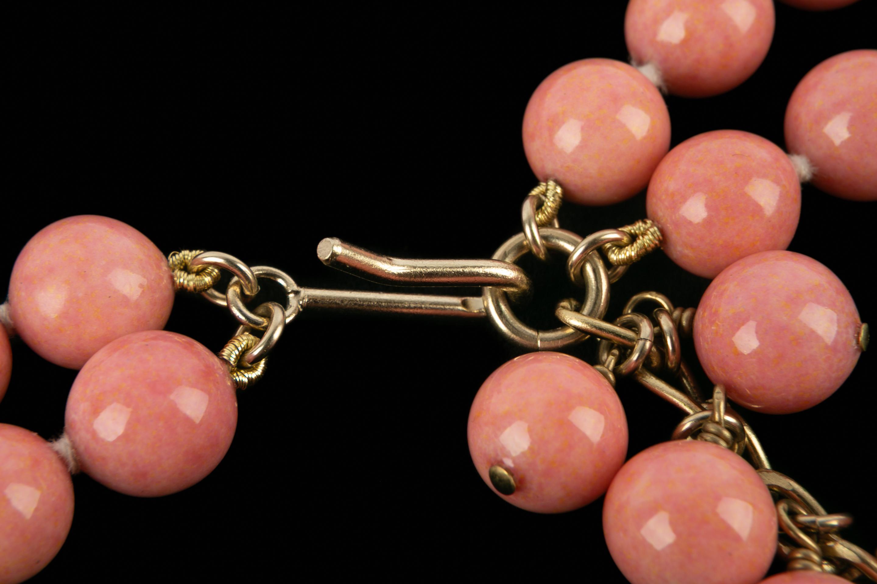 Collana di perle rosa Chanel 2001 in vendita 4