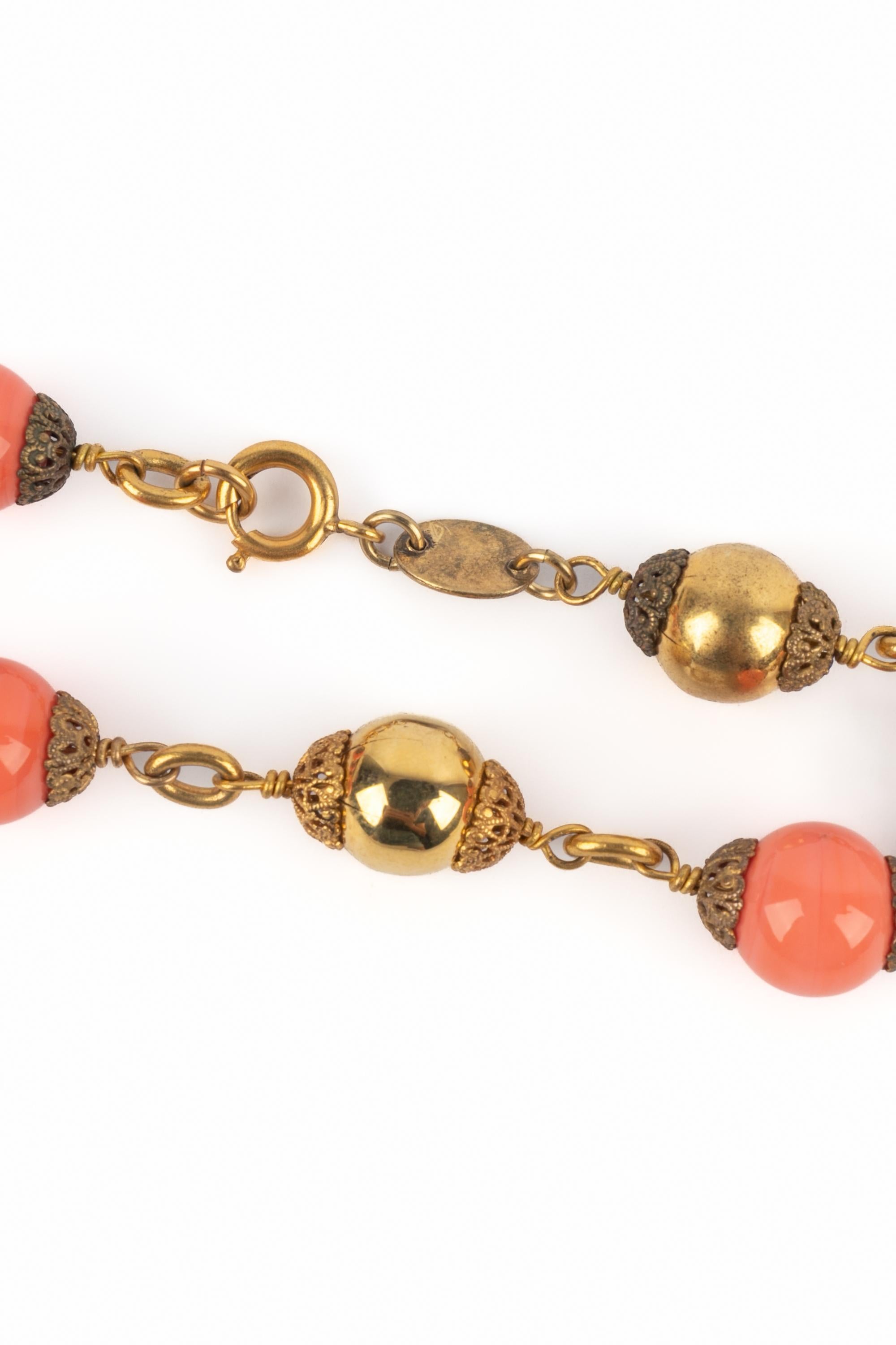 Donna Collana di perle rosa Chanel in vendita