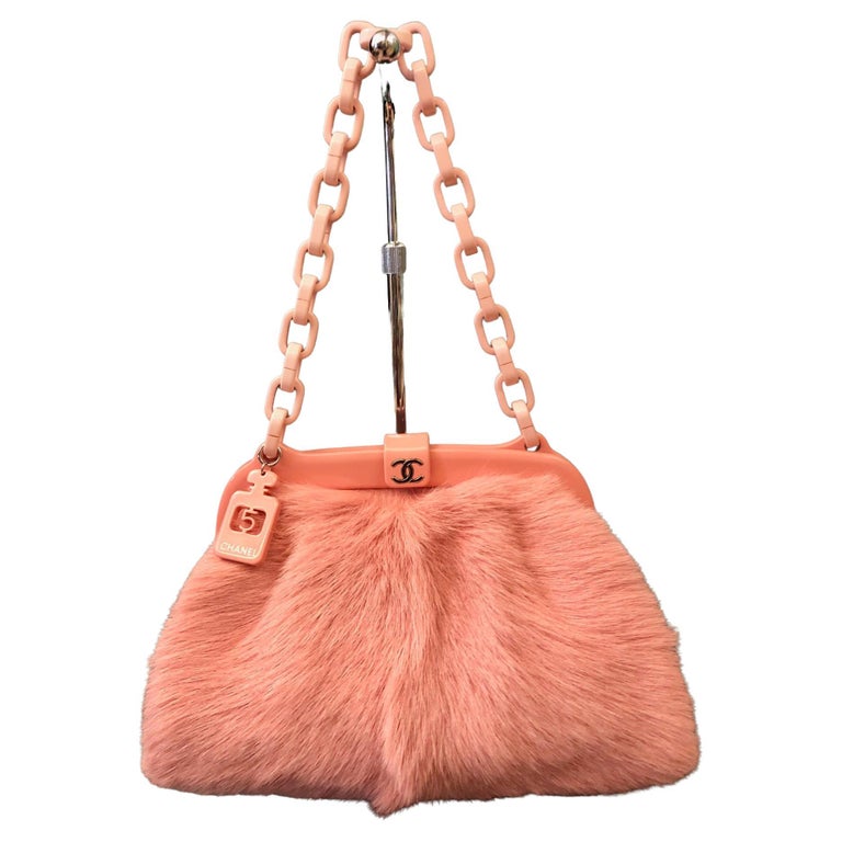 Chanel Pink Pony Hair Fur Bag For Sale
