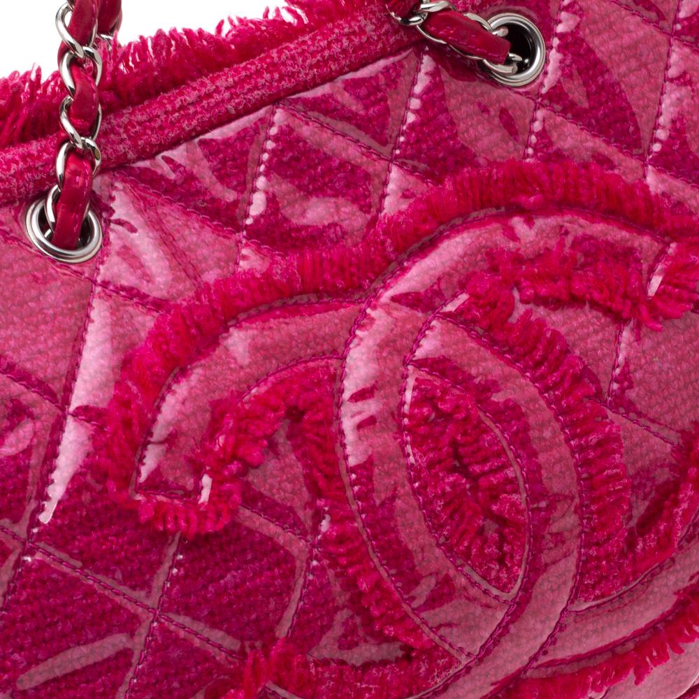 Chanel Pink PVC and Tweed Funny Tote 6