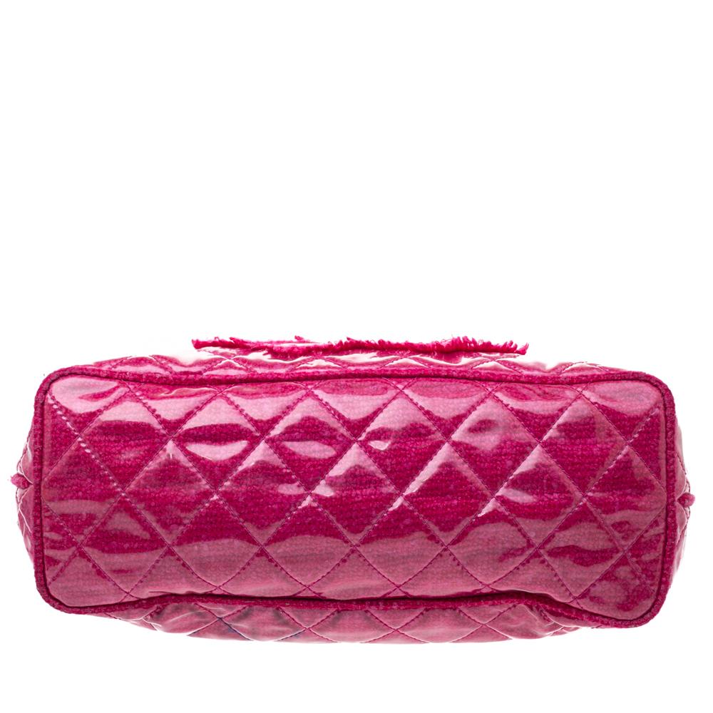 Women's Chanel Pink PVC and Tweed Funny Tote