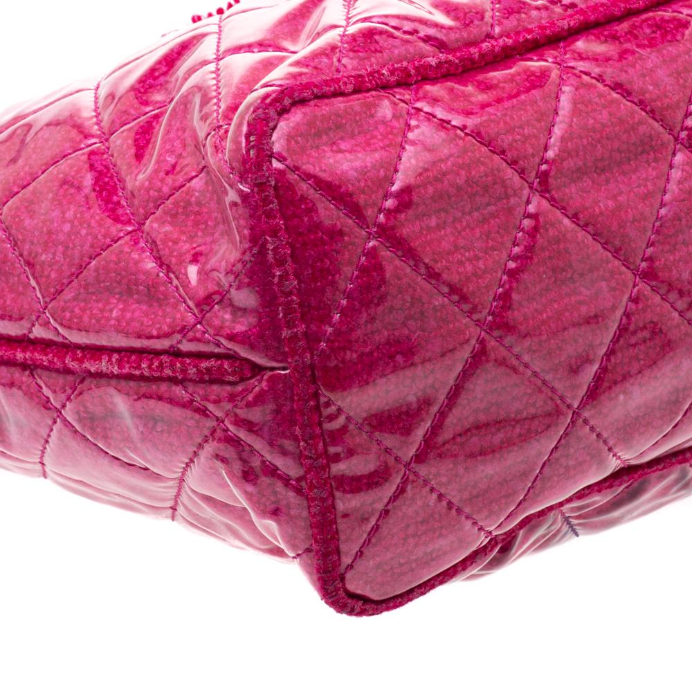 Chanel Pink PVC and Tweed Funny Tote 2