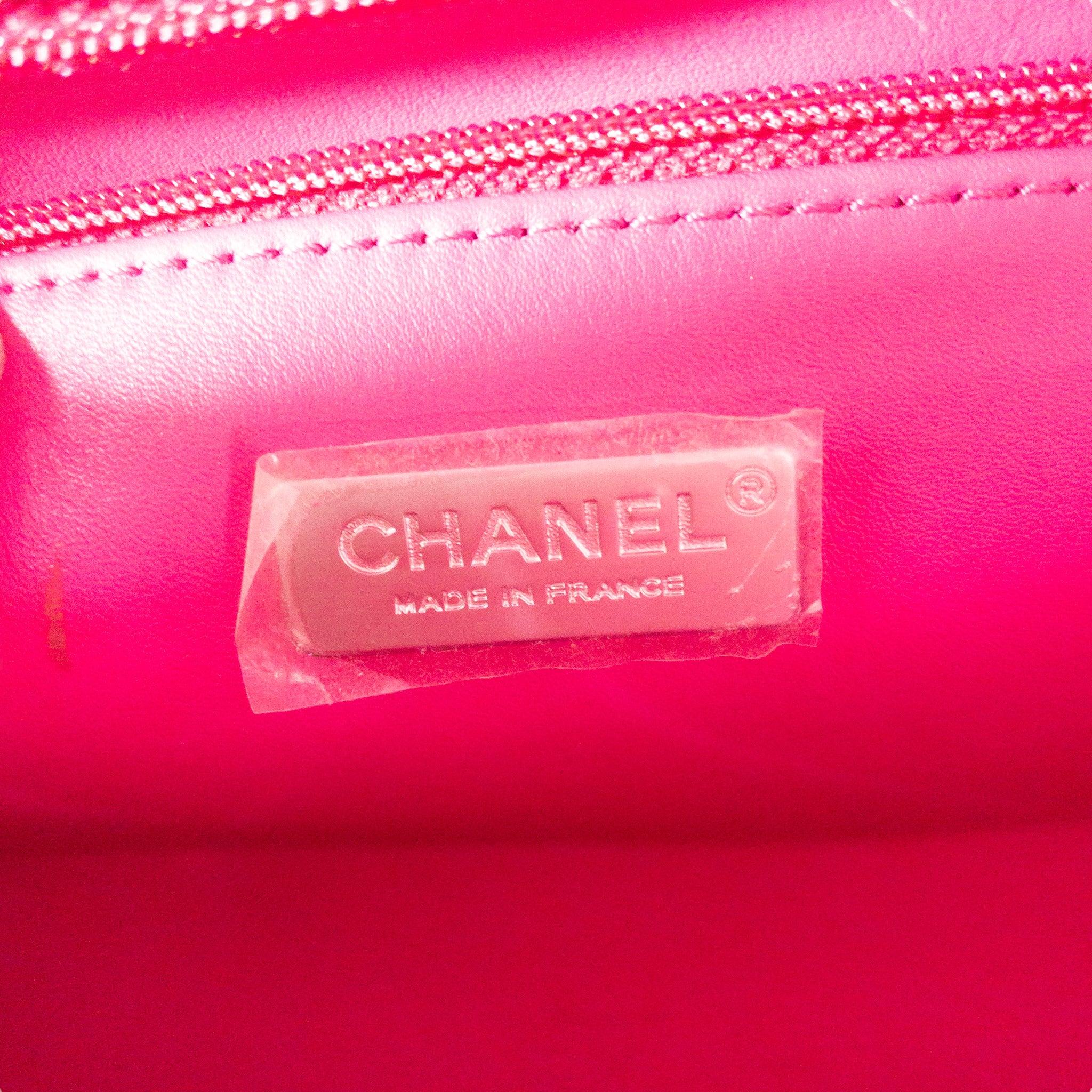 Chanel Pink Python Large Boy Bag Silver Hardware 8