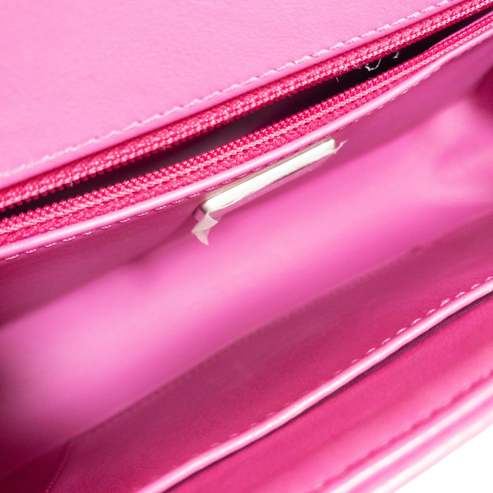 Chanel Pink Python Large Boy Bag Silver Hardware 2