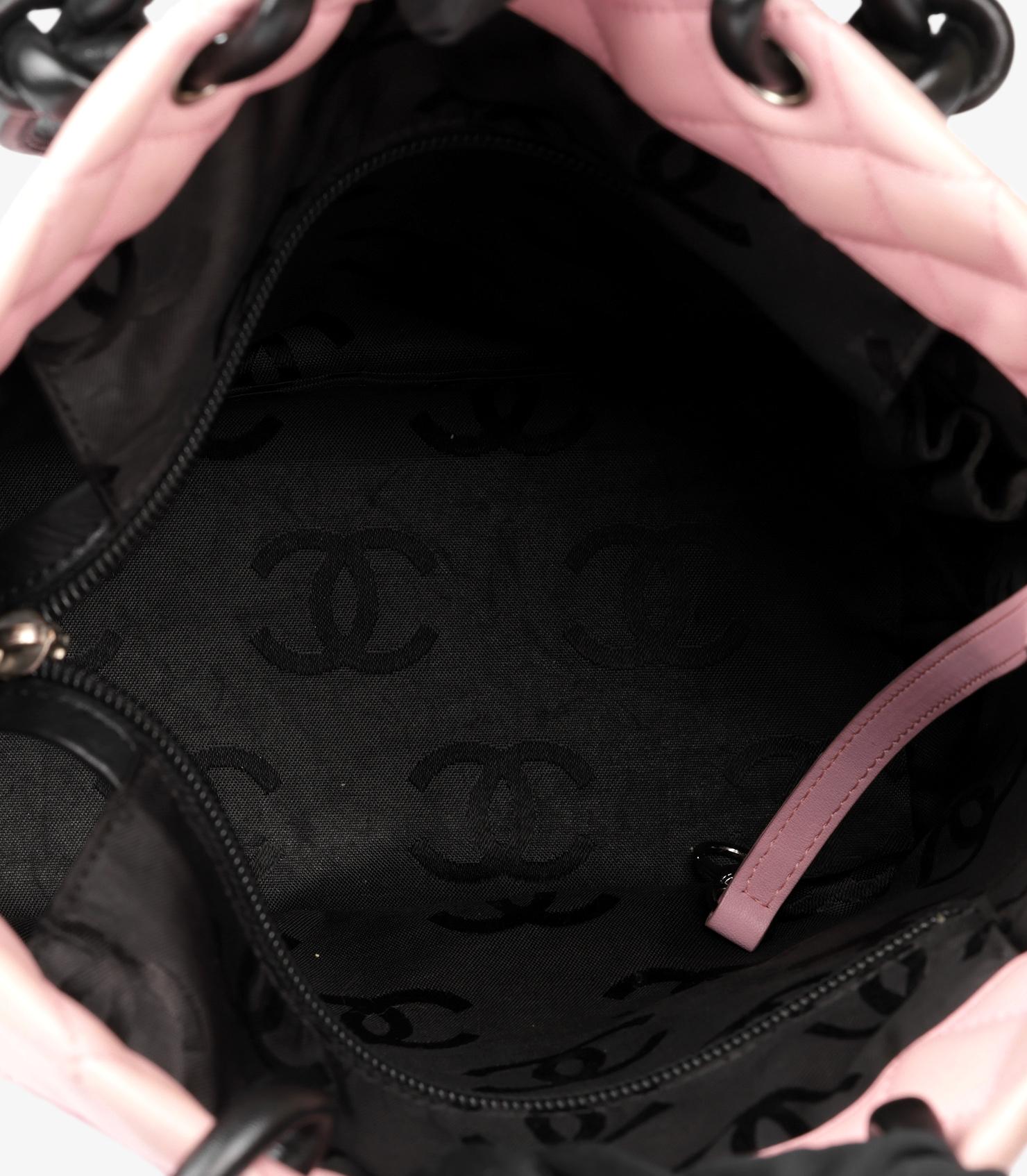 Chanel Pink Quilted Calfskin Leather Small Cambon Tote Bag 6