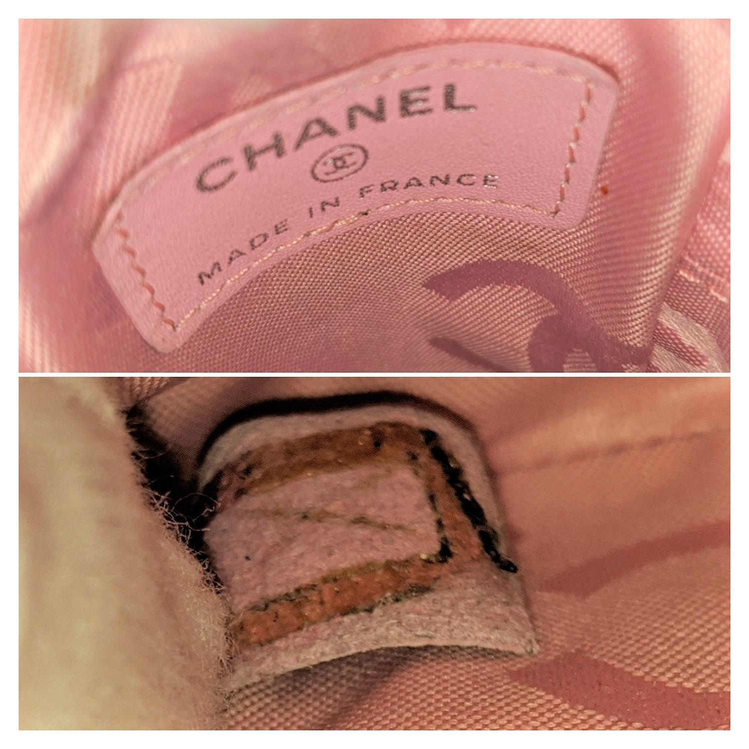 Chanel Pink Quilted Calfskin Mini Ligne Cambon Pouch 1