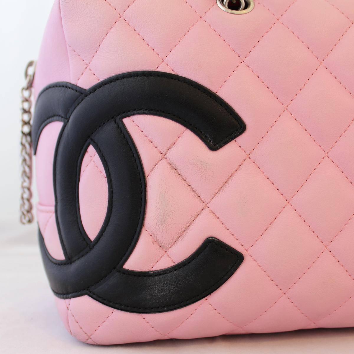 Brown Chanel Pink Quilted Cambon Bag 