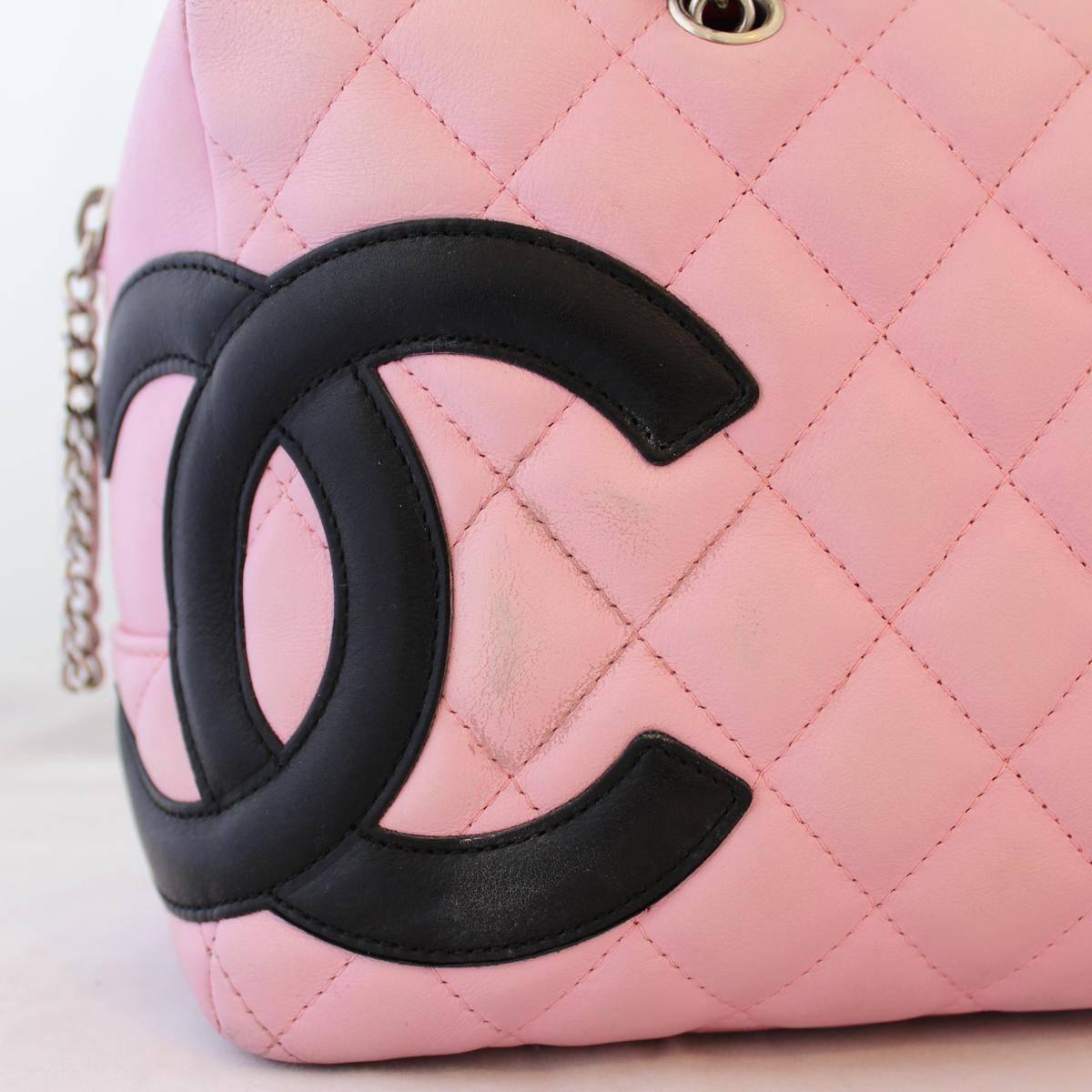 Brown Chanel Pink Quilted Cambon Bag
