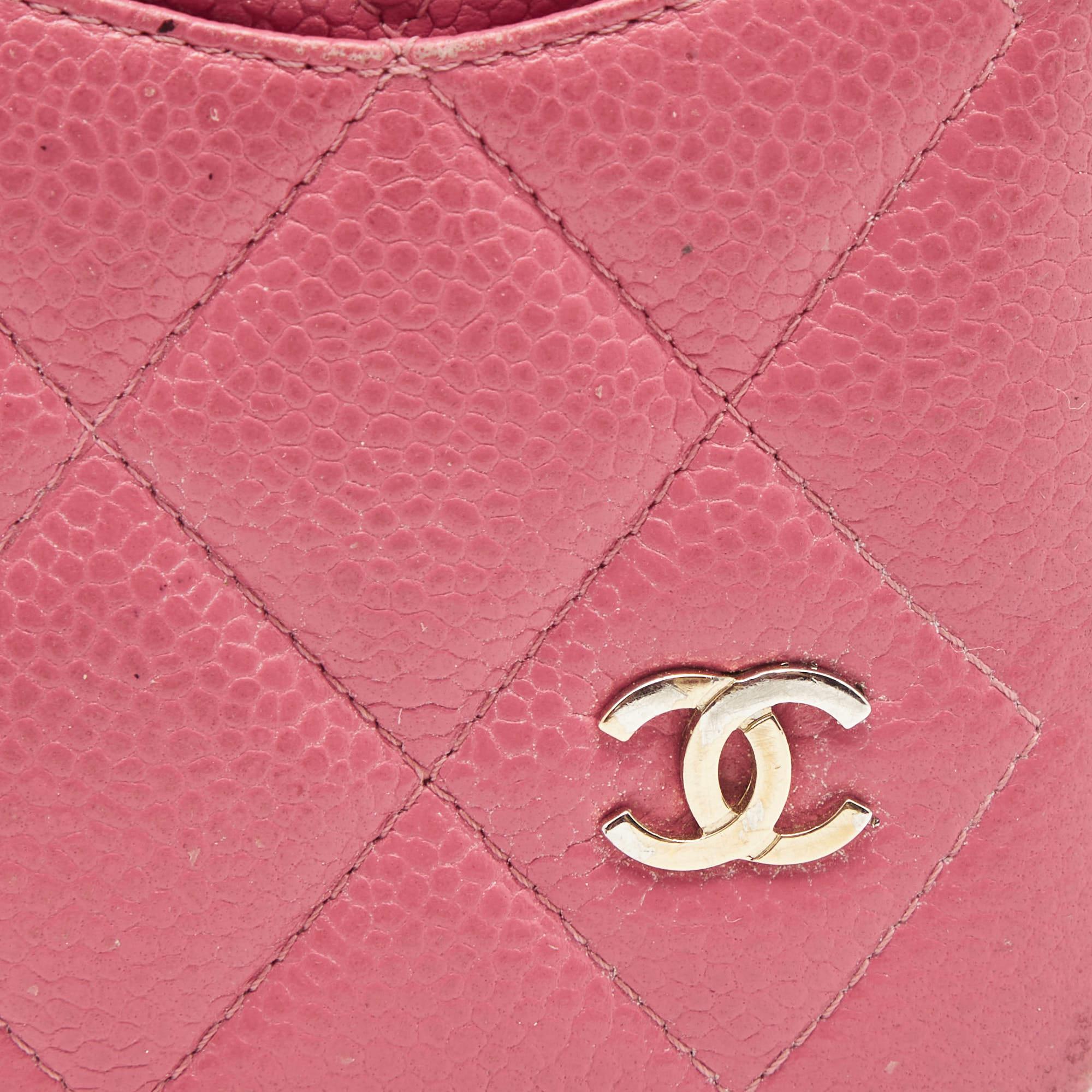 Chanel Pink Quilted Caviar Classic iPhone 11 Pro Max Case 1