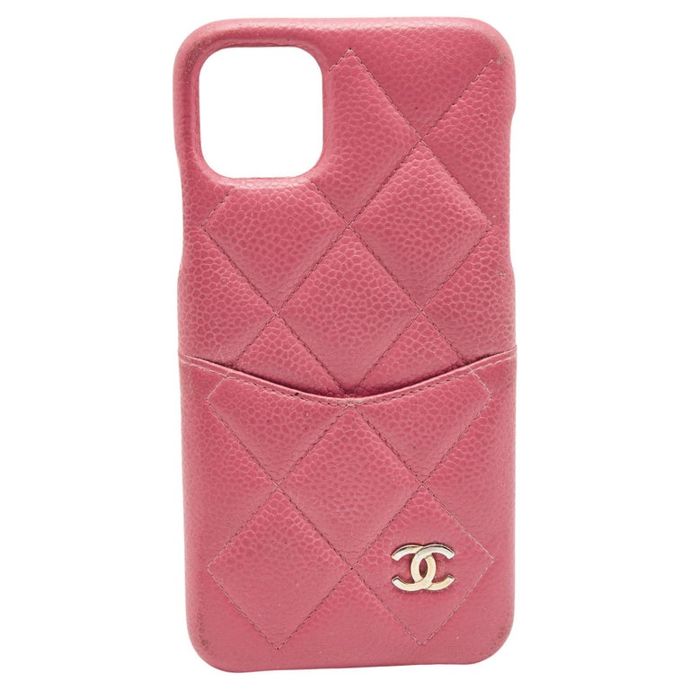 Chanel Pink Quilted Caviar Classic iPhone 11 Pro Max Case For Sale at  1stDibs