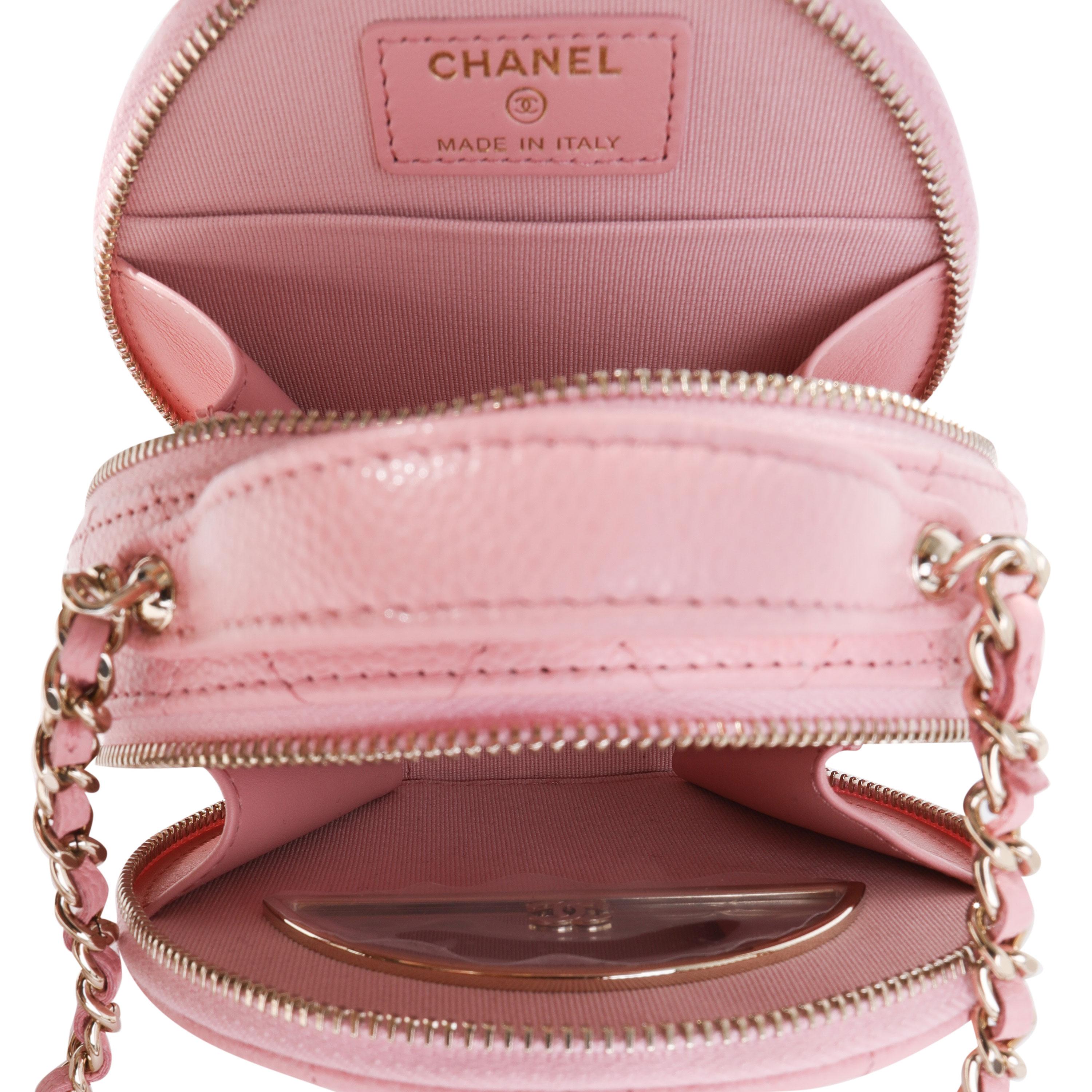 Chanel Pink Quilted Caviar Handle With Care Vanity Crossbody 1