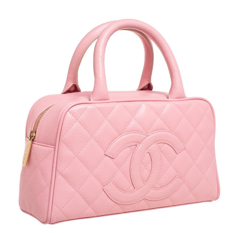 Chanel Carry Chic Flap Bag Quilted Lambskin Mini Pink 387831