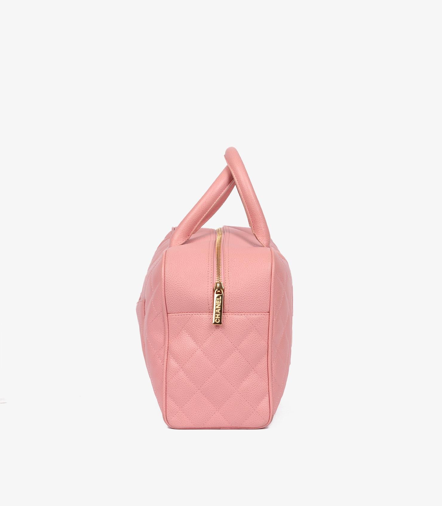 Femenino o masculino Chanel Bolso Boston Vintage Timeless Piel Caviar Acolchada Rosa