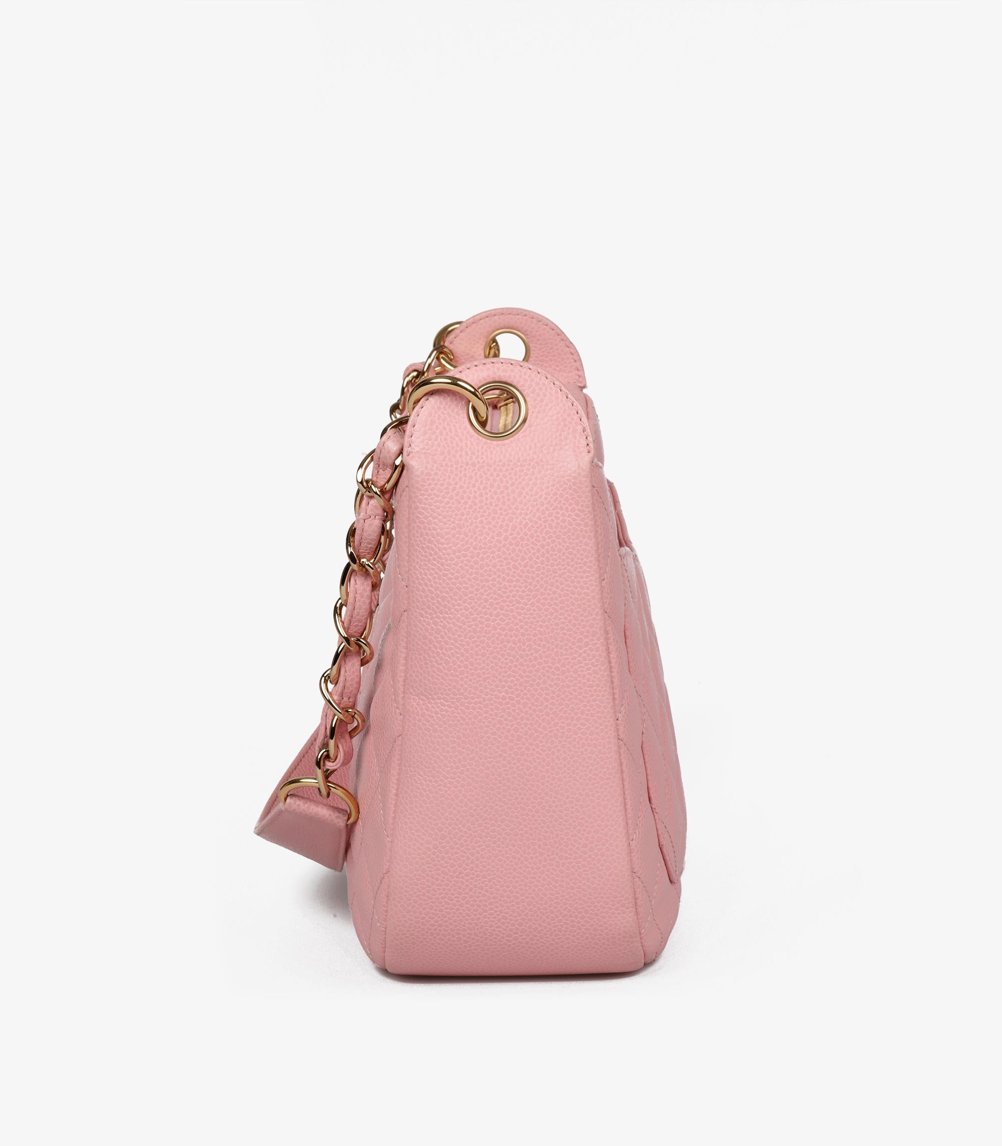 Chanel Bolso Hobo Vintage Timeless Piel Caviar Acolchada Rosa en venta 2
