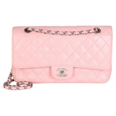 Chanel Pink Quilted Caviar Medium Classic Double Flap Bag
