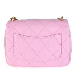 Chanel Pink Quilted Caviar Mini Sweetheart Crush Flap Bag