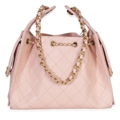 Chanel Pink Quilted Caviar Small Chanel 25 Hobo Handbag