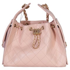 Chanel Pink Quilted Caviar Small Chanel 25 Hobo Handbag