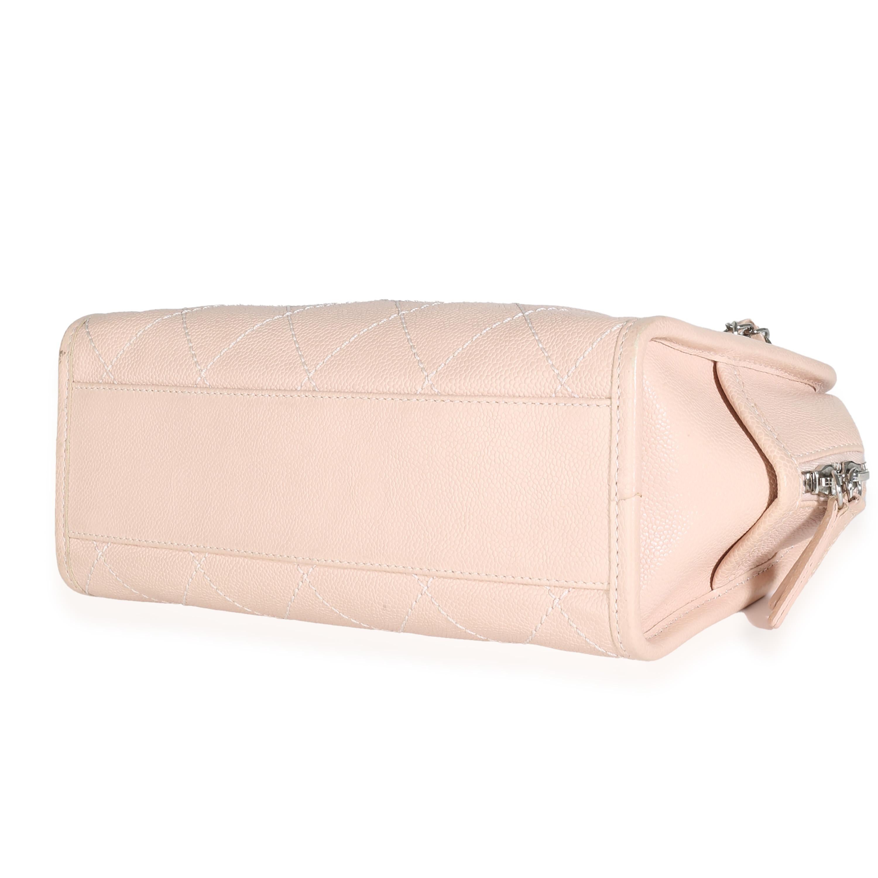 De las mujeres Bolso Chanel Rosa Caviar Acolchado Pequeño Deauville Bowling en venta