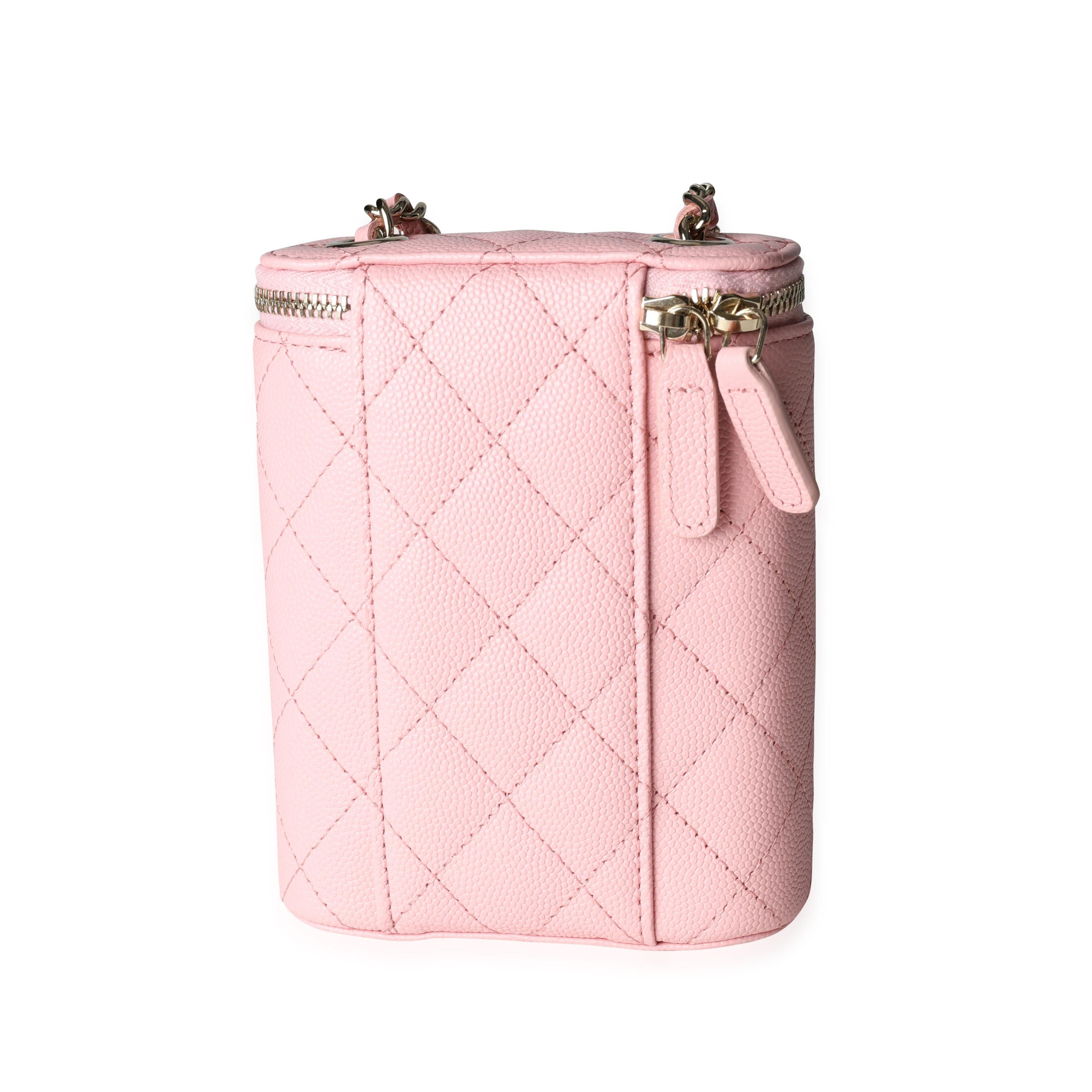 chanel pink vanity bag