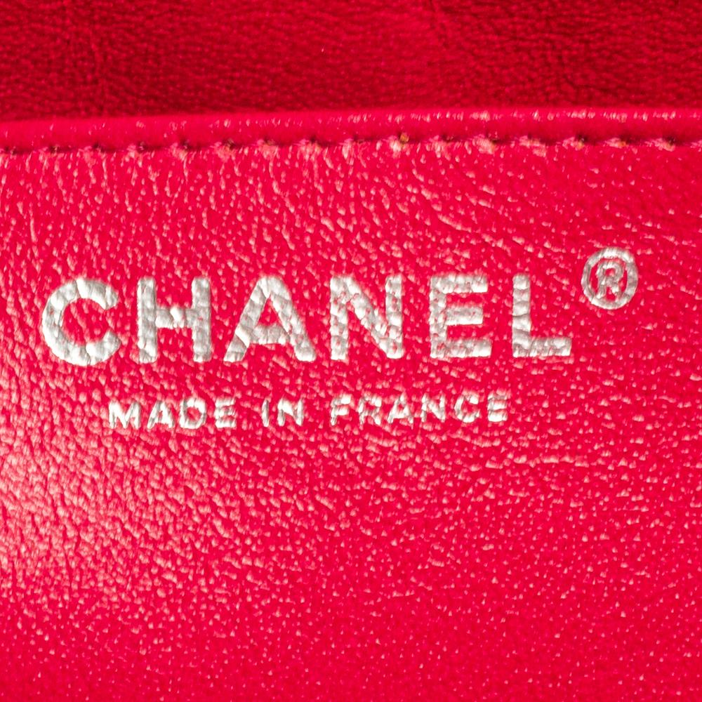 Chanel Pink Quilted Fabric Maxi Classic Single Flap Bag 3