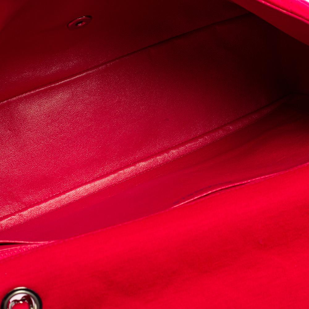 Chanel Pink Quilted Fabric Maxi Classic Single Flap Bag 2