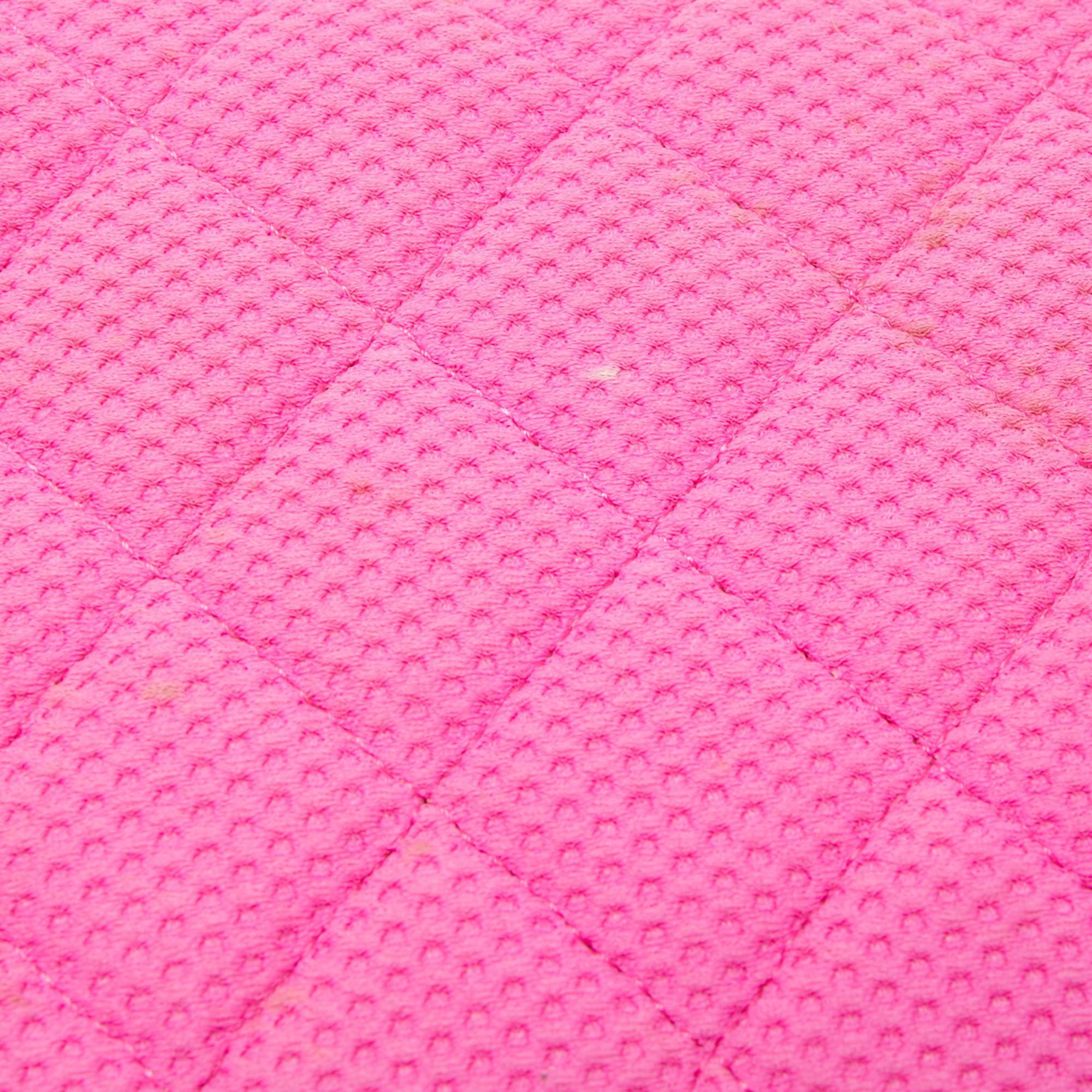 Chanel Pink Quilted Jersey Jumbo Classic Single Flap Bag 11
